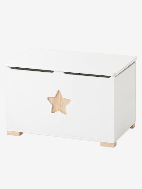 Coffre à jouets LIGNE GRANDE OURSE BLANC / BOIS 1 - vertbaudet enfant 