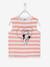 T-shirt avec épaulettes Disney Minnie fille rose poudré rayé 1 - vertbaudet enfant 