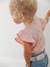 T-shirt bébé fleurs en relief rose grisé+vanille 6 - vertbaudet enfant 