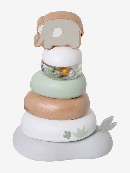 Tour à empiler en bois FSC® multicolore 3 - vertbaudet enfant 