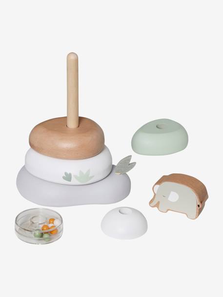 Tour à empiler en bois FSC® multicolore 5 - vertbaudet enfant 