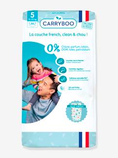 Puériculture-Toilette de bébé-Couches et lingettes-Couches jetables-44 couches dermo-sensitives T5 (12-25 kg) CARRYBOO