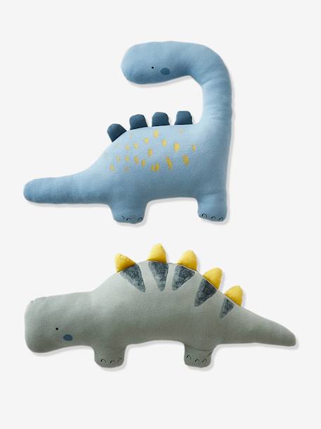Lot 2 coussins PETIT DINO bleu / kaki 2 - vertbaudet enfant 