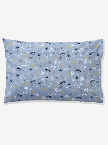 Parure housse de couette enfant et taie d'oreiller COSMOS bleu / multicolore 9 - vertbaudet enfant 