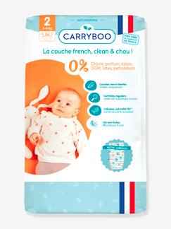 Puériculture-Toilette de bébé-Couches et lingettes-56 couches dermo-sensitives T2 (3-6 kg) CARRYBOO