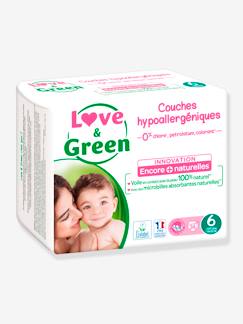 Puériculture-Couches hypoallergéniques T6 x 34 LOVE & GREEN