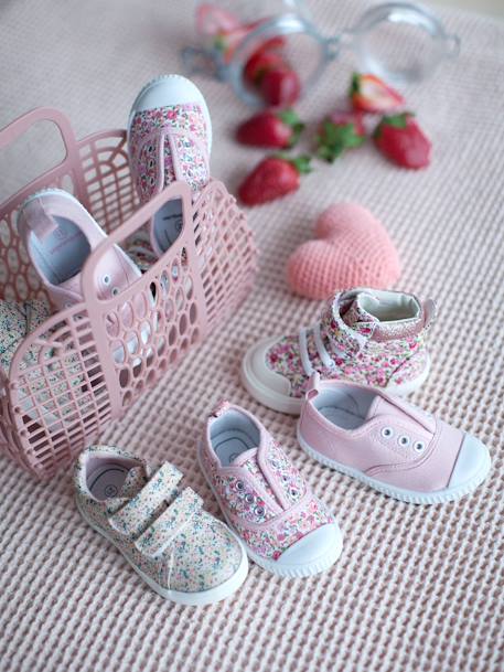 Baskets montantes bébé fille rose fleuri 6 - vertbaudet enfant 