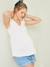 Blouse de grossesse et d'allaitement gaze de coton BLANC CLAIR IMPRIME+VERT MOYEN UNI AVEC DECOR 1 - vertbaudet enfant 