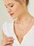 Blouse de grossesse et d'allaitement gaze de coton BLANC CLAIR IMPRIME+VERT MOYEN UNI AVEC DECOR 4 - vertbaudet enfant 