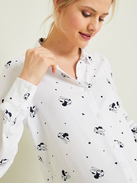 Pyjama femme Disney Minnie® chemise et short blanc 4 - vertbaudet enfant 