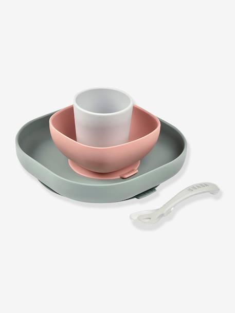 Set vaisselle 4 pièces silicone bleu+bleu+EUCALYPTUS+jaune+jungle+NIGHT BLUE+rose+terracotta+vert sauge 17 - vertbaudet enfant 