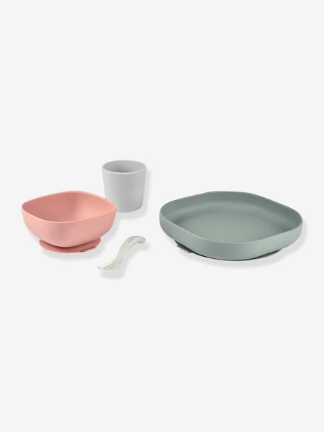 Set vaisselle 4 pièces silicone bleu+bleu+EUCALYPTUS+jaune+jungle+NIGHT BLUE+rose+terracotta+vert sauge 18 - vertbaudet enfant 