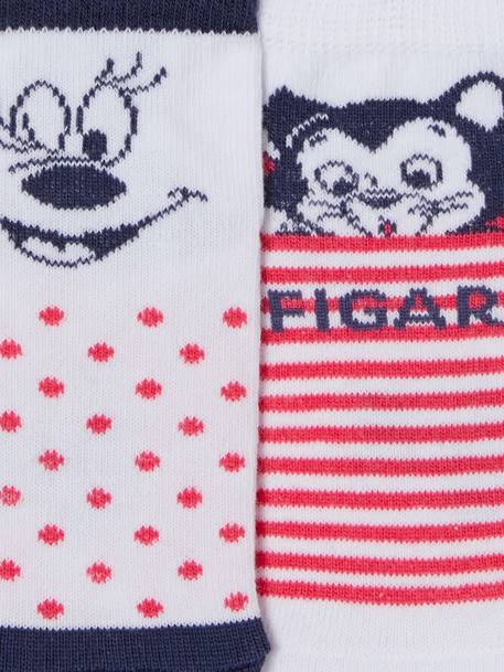 Lot de 2 paires de mi-chaussettes Disney Minnie et Figaro® blanc 3 - vertbaudet enfant 