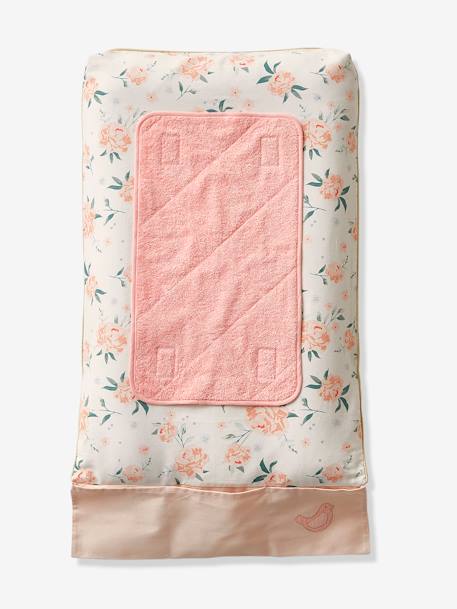 Lot 2 serviettes de rechange matelas à langer blanc+gris taupe+rose pâle + blanc 6 - vertbaudet enfant 