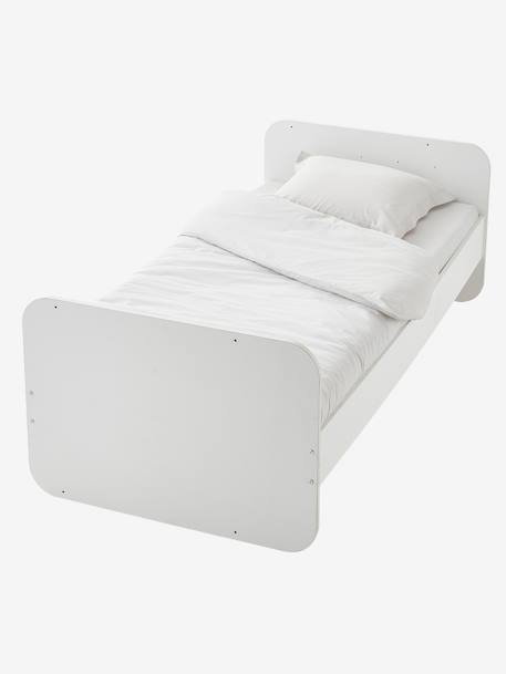 Lit bébé évolutif combiné 2 en 1 ECLIPSE BLANC / BOIS 8 - vertbaudet enfant 