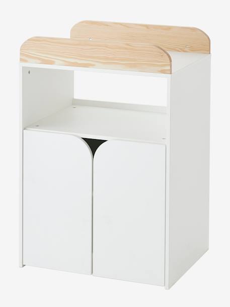 Lit bébé évolutif combiné 2 en 1 ECLIPSE BLANC / BOIS 9 - vertbaudet enfant 