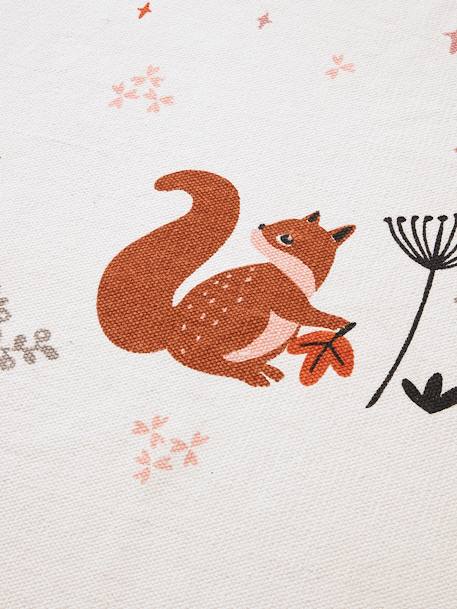 Tapis rond écureuil à pompons Princesse Nature écru / multicolore 5 - vertbaudet enfant 