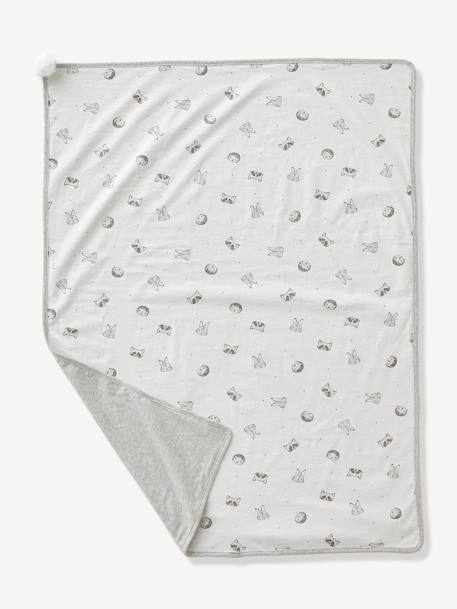 Couverture bébé en maille jersey coton bio* MINI COMPAGNIE écru / gris chiné 5 - vertbaudet enfant 