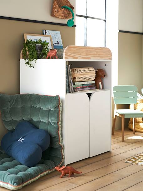 Lit bébé évolutif combiné 2 en 1 ECLIPSE BLANC / BOIS 3 - vertbaudet enfant 