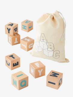 -10 grands cubes lettres en bois FSC®