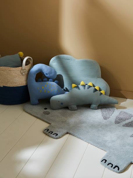 Lot 2 coussins PETIT DINO bleu / kaki 1 - vertbaudet enfant 