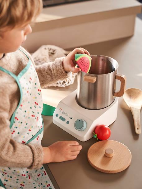 Robot de cuisine en bois FSC® Blanc 4 - vertbaudet enfant 