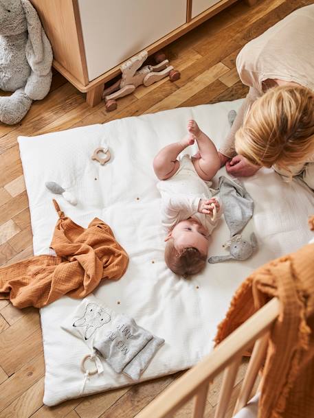 Tapis d'éveil en gaze de coton bio* MINI COMPAGNIE gris 1 - vertbaudet enfant 