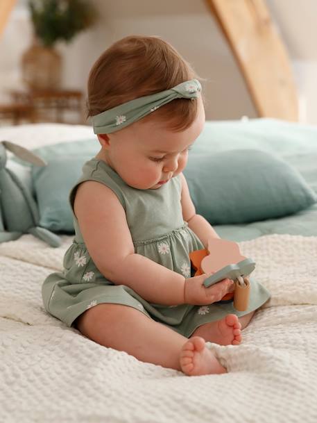 Bébé-Robe bébé naissance et bandeau assorti 