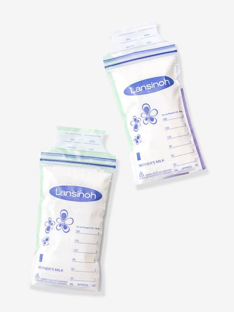Sachets de conservation du lait maternel 50 pièces LANSINOH blanc 2 - vertbaudet enfant 