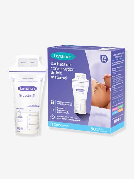 Sachets de conservation du lait maternel 50 pièces blanc 6 - vertbaudet enfant 