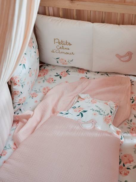 Gigoteuse bi-matière EAU DE ROSE rose 2 - vertbaudet enfant 