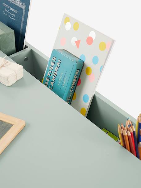 Bureau enfant ARCHITEKT blanc/bois+vert 11 - vertbaudet enfant 