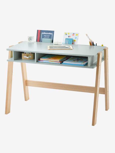 Bureau enfant ARCHITEKT blanc/bois+vert 8 - vertbaudet enfant 