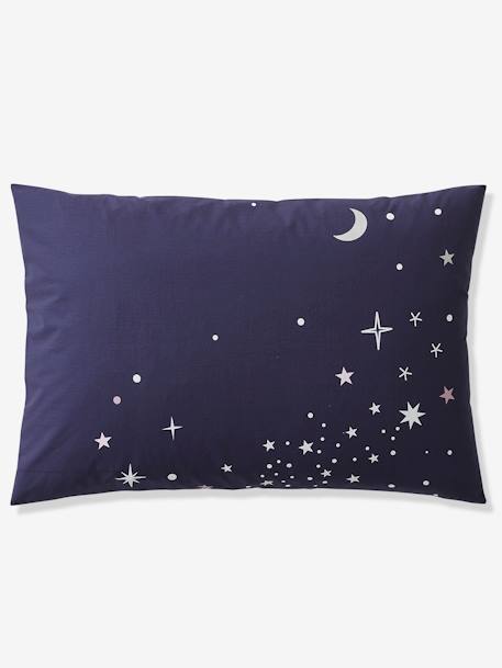 Parure housse de couette + taie d'oreiller avec détails phosphorescents MISS CONSTELLATION marine / parme 5 - vertbaudet enfant 