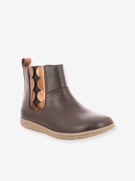Boots fille Vetudi KICKERS® camel or+gris argent+marine métallisé+marron bronze 19 - vertbaudet enfant 
