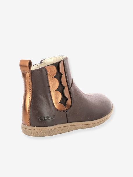 Boots fille Vetudi KICKERS® camel or+gris argent+marine métallisé+marron bronze 23 - vertbaudet enfant 