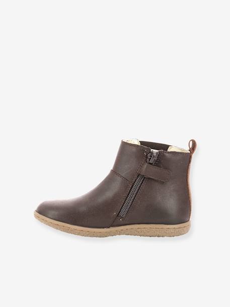 Boots fille Vetudi KICKERS® camel or+gris argent+marine métallisé+marron bronze 21 - vertbaudet enfant 
