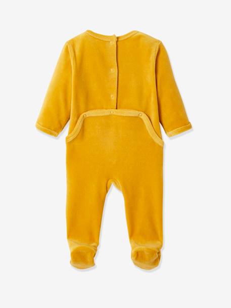 Lot de 3 pyjamas 'dors-bien' en velours bébé ouverture dos lot jaune épicé+lot noir+lot safran 6 - vertbaudet enfant 