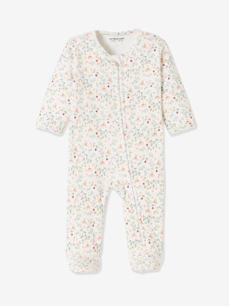 Lot de 2 pyjamas bébé ouverture dos en velours « Lovely » lot ivoire 3 - vertbaudet enfant 