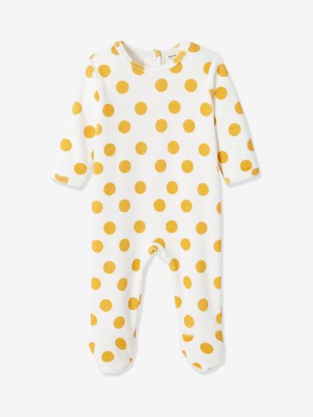 Lot de 3 pyjamas 'dors-bien' en velours bébé ouverture dos lot jaune épicé+lot noir+lot safran 5 - vertbaudet enfant 