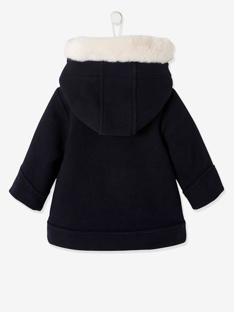 Manteau à capuche bébé fille encre+gris clair chine 4 - vertbaudet enfant 