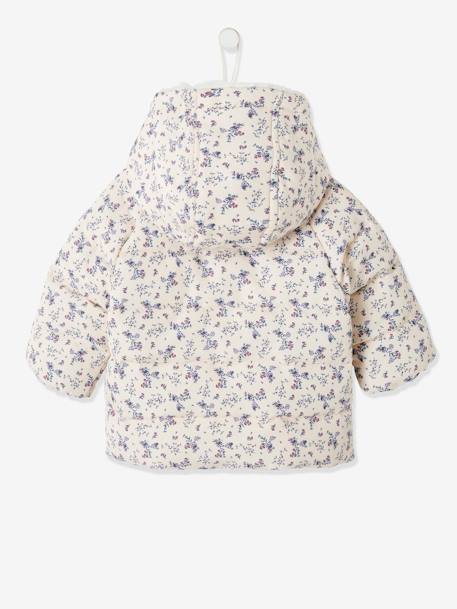 Doudoune doublée bébé asymétrique bleu grisé+cuivre irisé+rose poudré 9 - vertbaudet enfant 