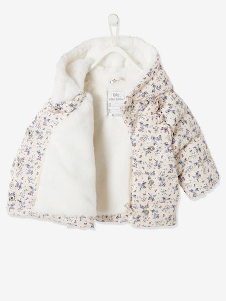 Doudoune doublée bébé asymétrique bleu grisé+cuivre irisé+rose poudré 13 - vertbaudet enfant 