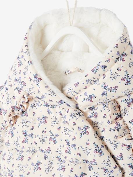 Doudoune doublée bébé asymétrique bleu grisé+cuivre irisé+rose poudré 10 - vertbaudet enfant 