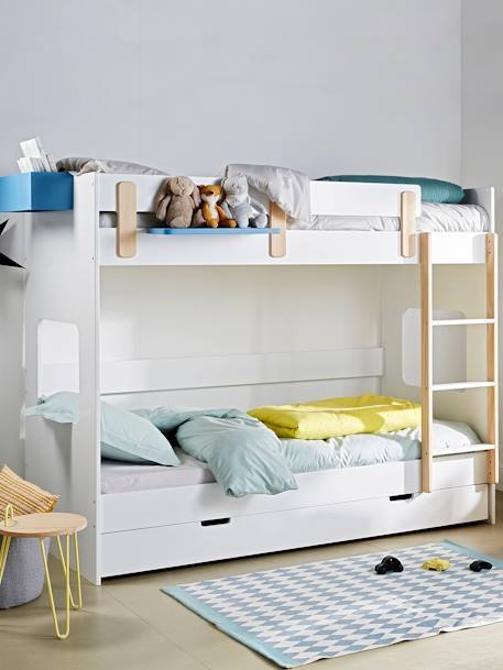 Tiroir de lit enfant à roulettes Come blanc 2 - vertbaudet enfant 