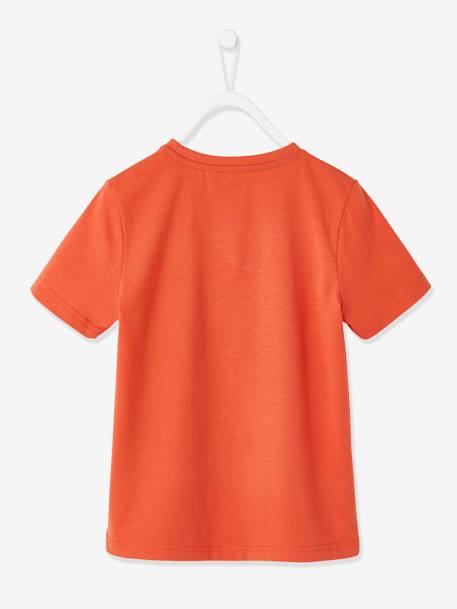 Tee-shirt garçon motif animal manches courtes Oeko-Tex® Orange+sauge 2 - vertbaudet enfant 