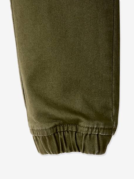 Pantalon garçon battle facile à enfiler bleu glacier+kaki foncé+taupe 12 - vertbaudet enfant 