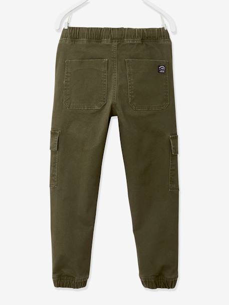 Pantalon garçon battle facile à enfiler bleu glacier+kaki foncé+taupe 9 - vertbaudet enfant 