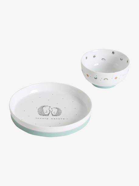 Set vaisselle en céramique et silicone hérissons+imprimé animaux 6 - vertbaudet enfant 