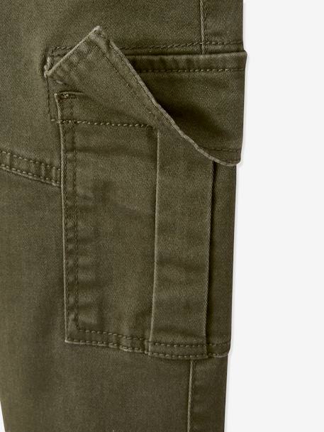 Pantalon garçon battle facile à enfiler bleu glacier+kaki foncé+taupe 11 - vertbaudet enfant 